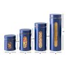 Hds Trading 4 Piece Stainless Steel Canisters with Multiple PeekThrough Windows, Navy ZOR95967